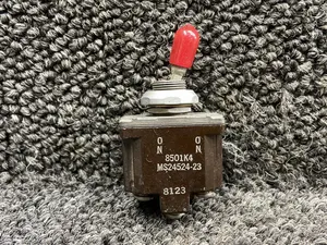 8501K4 (Alt: MS24524-23) Cessna 340A Dual Toggle Switch with Red Cap